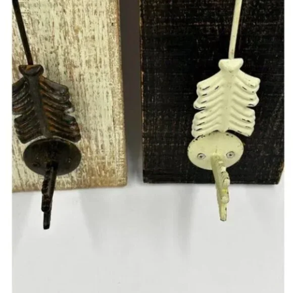 Wooden Arrow Sign Brown Rustic Coat Wood Plaque Hooks Hang Keys Wall Art Decor - Picture 6 of 10